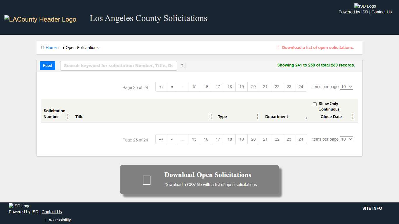 LA County Solicitations